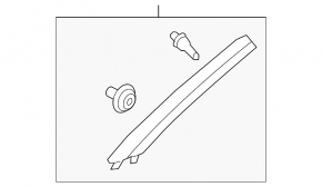 Front pillar trim upper left Kia Optima 16- beige