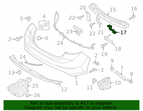 Rear bumper bracket upper left Hyundai Elantra AD 17-18 prerest