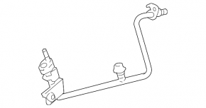 Air conditioner tube compressor-heater second Lexus GS450h 06-11
