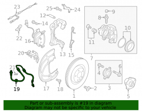 Front right brake hose for Audi A4 B9 17-20