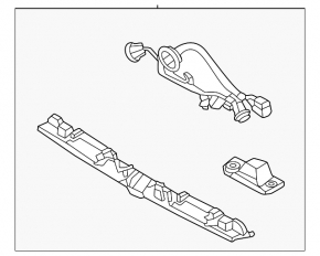 Trunk lid number plate light assembly Hyundai Tucson 25-26