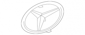 Mercedes G-class W463 19- hood emblem