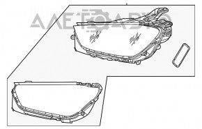 Front left headlight complete Mercedes W167 GLE 350 450 20-22 Multibeam LED with seal