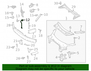 Mercedes GLC 16-22 hood lock bracket on TV