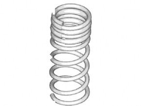 Rear left spring Ford Escape MK3 13-19, yellow stiffness