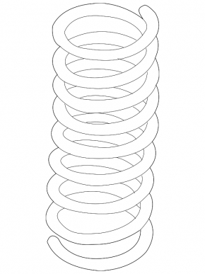Rear left spring Ford Escape MK3 13-19, yellow stiffness