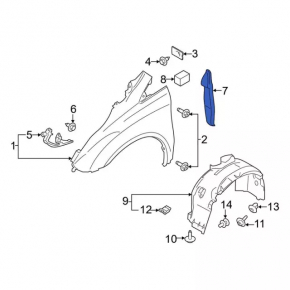 Left door-wing seal for Ford Transit Connect MK2 13-23
