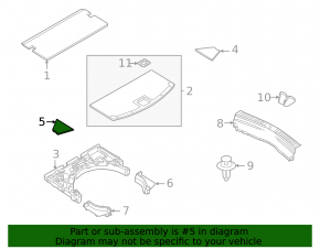 Trunk pocket lid left Mazda CX-5 22-25 black