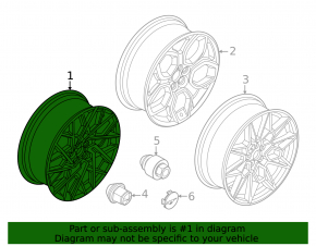 Wheel disk R20 Ford Mustang Mach-E 21-23 type 1