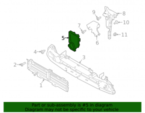 Air duct for an additional radiator Land Rover Range Rover Velar 18-20 2.0, 3.0