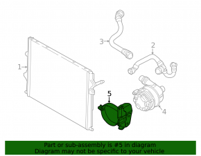 Bracket of cooling motor BMW 5 G30 17-19 3.0T