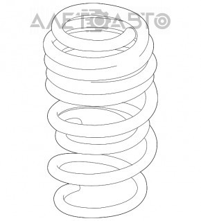 Front right spring Mercedes CLA 14-19, stiffness 2, yellow