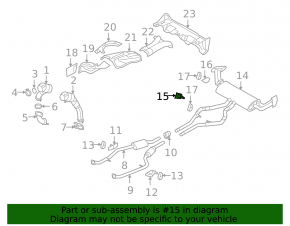 Rear left exhaust pipe bracket BMW X5 F15 14-18 4.4T