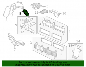 Right Honda CRV 20-22 hybrid cooling duct connector