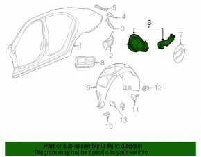 Chevrolet Malibu 13-15 Fuel Filler Door Housing