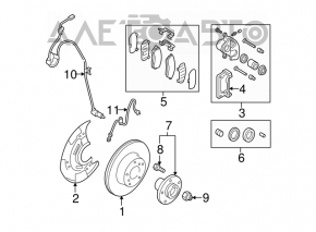 Subaru B10 Tribeca front left hub