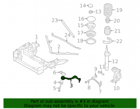 Lower control arm, front right, BMW 1 E82 08-13