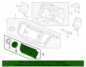 Monitor control with navigation Honda Accord 13-17
