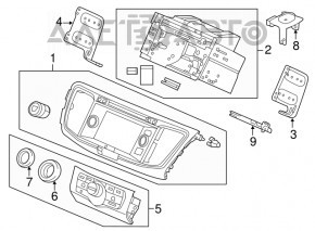 Monitor control with navigation Honda Accord 13-17