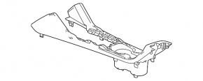 Chevrolet Bolt EUV 22-23 center console trim, black, chrome trim