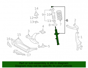 Shock absorber front right Lexus GS300 GS350 06-07 rwd KYB