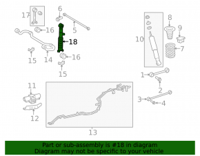 Rear left air shock absorber Lexus GX460 10-23