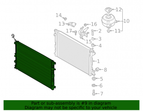 Additional cooling radiator Audi Q7 16- 3.0T