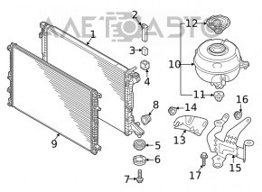 Additional cooling radiator Audi Q7 16-19 3.0T
