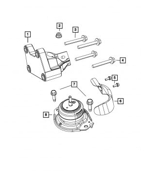 Engine mount bracket right Dodge Durango 11- 3.6