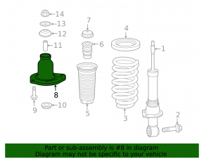 Shock absorber support rear left Acura MDX 14-20