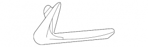 Lower rear bumper molding, right, Lexus LX 22-26, chrome