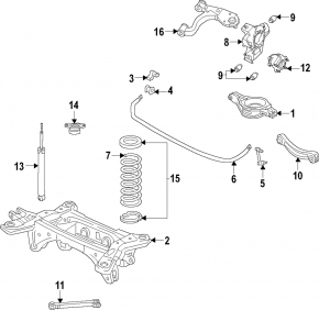 Upper rear left control arm for Nissan Pathfinder 22-25