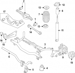 Rear stabilizer bar for Audi A3 22-25, 20.7mm