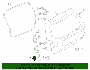 Left tailgate bumper Subaru Forester 19-24 SK on the body