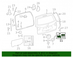 Toyota Sequoia 08-19 Trunk Door Lock Cylinder