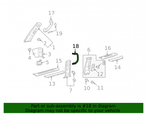 Left center pillar handle for Lexus GX470 03-09