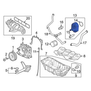 Oil cooler for Ford Fiesta 11-19 1.6 engine