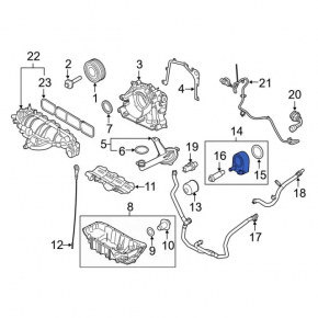 Oil cooler for Ford Fiesta 11-19 1.6 engine