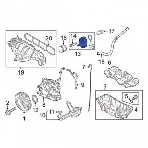 Oil cooler for Ford Fiesta 11-19 1.6 engine