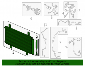Air conditioner radiator condenser Honda Civic XI FE/FL 22- 1.5T