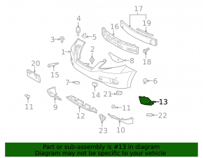 Left fog light frame Lexus RX350 10-12 prerest