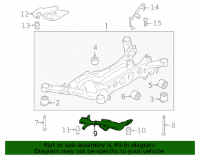Rear right control arm cover for Porsche Macan 15-26 spring