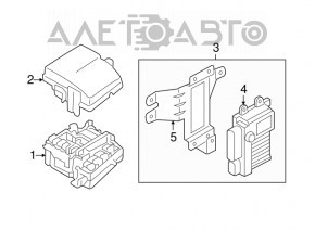 Fuse box under the dashboard Hyundai Sonata 11-12 hybrid