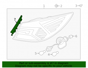 Outer wing light cover rear right Hyundai Elantra AD 19-20 for halogen
