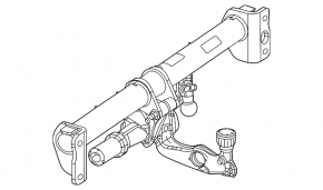 Rear bumper reinforcement Mercedes W167 GLE 350 450 20-23 iron, under towbar
