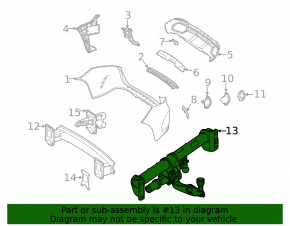 Rear bumper reinforcement Mercedes W167 GLE 350 450 20-23 iron, under towbar