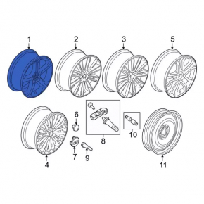 Wheel disk R18 5*108 Ford Fusion mk5 13-16 type 3