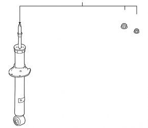 Front left shock absorber Infiniti Q50 14-16 RWD 3.5, 3.7