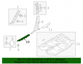Door sill trim front left Mazda CX-5 13-16 black, scratch