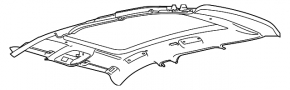 Lincoln Corsair 20-26 black headliner, panoramic